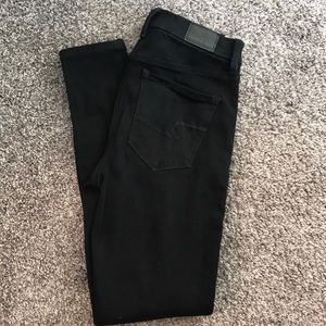 Black curvy super high rise black jegging